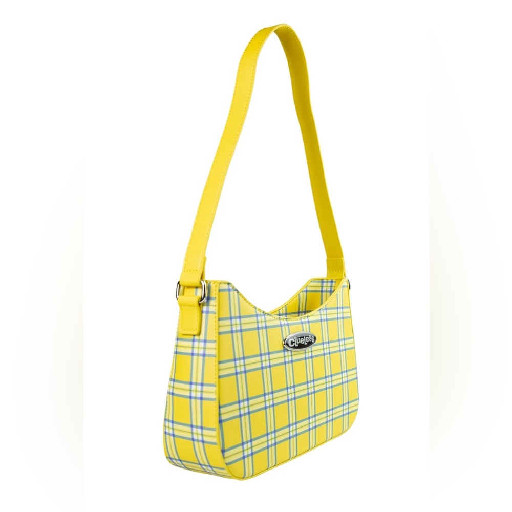 Clueless Yellow and Blue Plaid Shoulder Bag - Picture 2 of 7